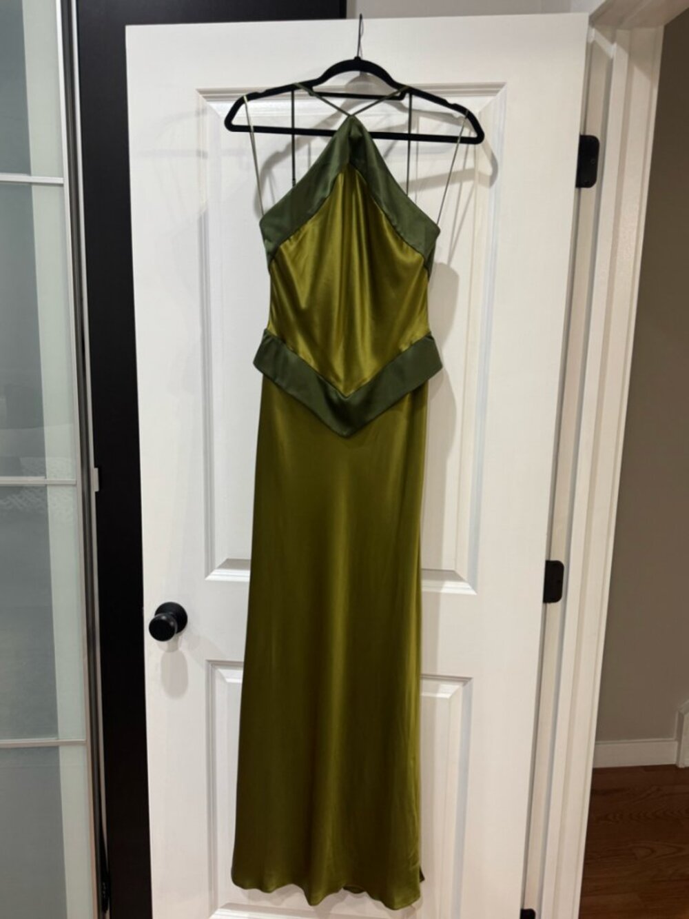 Reformation Jillian Silk Dress Green - Size 4